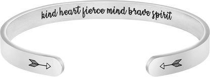 Inspirational Bracelets for Women Inspirational Cuff Bangle for Her with Engraved Message Christmas Birthday Gifts for Her