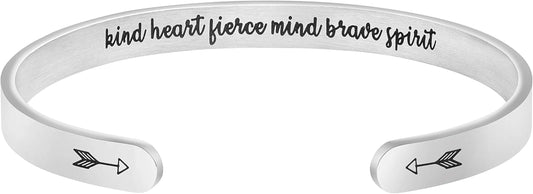 Inspirational Bracelets for Women Inspirational Cuff Bangle for Her with Engraved Message Christmas Birthday Gifts for Her